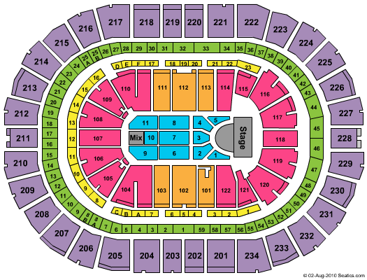 PPG Paints Arena SYTYCD (CONSULT MAPS TEAM BEFORE USING) Seating Chart